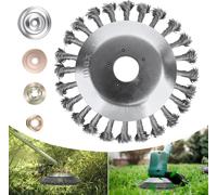 6"" Professional Weed Killer Brush for Strimmer Strimmer High Stability Heavy Duty Easy Assembly Steel Brushes for Lawn Mower