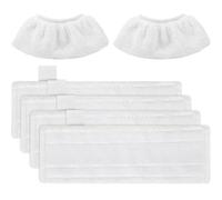 6 Recharge pour Kärcher Nettoyeur Vapeur Bonnettes Serpillere Recharge Kit | Microfibre Lingette pour Kärcher EasyFix SC2 SC3 SC4 SC5 (4 Lingettes et 2 Couverture) Serpillières en Microfibre