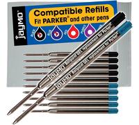 6 Recharges De Stylo Compatibles Parker® Avec Gel Noir Et 6 Bleu = 12. Écriture Lisse Allemande .7mm Pointe Moyenne Et Encre. # 30525pp Et # 30526pp.