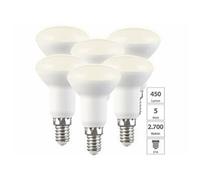 Luminea : 6 réflecteurs LED E14 R50 - 5W - 450 lm - Blanc chaud blanc