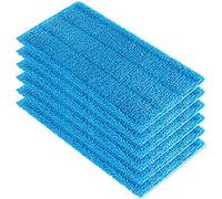 6 Remplacement Lingettes Reutilisable pour Swiffer WetJet Spray Balais Lavables en microfibre (Bleu)