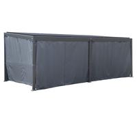 Hespéride - Rideaux pour pergola biocliamtique Avila Ardoise 6 x 3,5m en Polyester