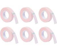 6 Rolls Of Adhesive Eyelash Tape For Eyelash Extension Fabric Micropore Eyelash Tape For Eyelash Extension (Pink)