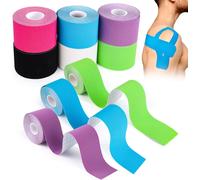 6 Rolls Of Kinesiology Elastic Kinesiology Tapes,Kinesiology Straps,Body Tapes,Kinesiology Tapes,5 M X 5 Cm,Waterproof,For Knee Joint And Muscle Support (6 Colours)