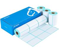 6 Rolls of White Labels 50 x 30 mm for 221B 220B 230B 320B Printer Thermal Stickers for Home,Office,School,200pcs/Roll (1.97 x 1.18 Inches)