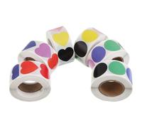 6 Rouleaux Autocollants de Cœur Colorés, 6 pour Scrapbooking
