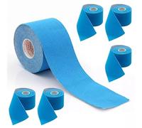 6 rouleaux de 5cm x 5m kinésiologie ruban KT muscle stretch soutient le mouvement physiologique (Bleu)