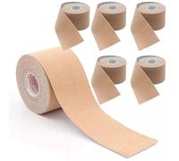 6 rouleaux de 5cm x 5m kinésiologie ruban KT muscle stretch soutient le mouvement physiologique (La peau)