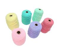 6 rouleaux de fil à touffeter de 437 mètres chacun - Fil à tricoter pour la fabrication de tapis, fil de tissage anti-rétrécissement pour bricolage, aiguille à poinçonner et