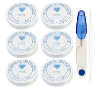 6 Rouleaux de Fil élastique pour Bijoux, Corde perlée Transparente, Cordon Fin pour Bracelets, avec 1 Petit ciseau et 1 Aiguille pour Perles, pour Perles, Colliers, Bijoux, Artisanat