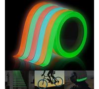 6 Rouleaux de Ruban Adhésif Lumineux, Ruban Adhésif Fluorescent Autocollant, Glow in the Dark Tape, Ruban Lumineux d'Avertissement pour les Escaliers, les Murs et les Panneaux de Sortie (3m*1cm)