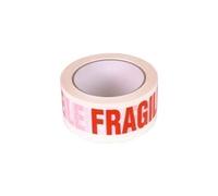 6 rouleaux Fragile Imprimé ruban adhésif 50 m X 48 mm 36 Micron Super solide durable Rouge sur blanc