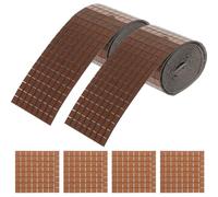 6 Rouleaux Mosaïque Verre Marron Autocollante Vintage | Surface Miroir Lisse, Nettoyage Facile, Pose Rapide sans Colle, pour Fenêtres, Crédences et Location