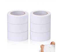 6 Rouleaux Protège-col Adhésif Anti-transpiration Blanc, Non-tissé, | Coussinet D'absorption pour Collier, Respirant et Jetable, pour Manches et Bandeau, 3m et 5m