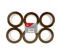 6 Rouleaux Rubans Adhésifs - Marron - 100mx48mm - 45 Microns