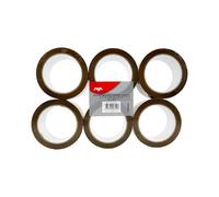 6 Rouleaux Rubans Adhésifs - Marron - 66mx 48mm - 45 Microns