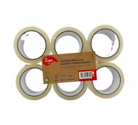 6 Rouleaux Rubans Adhésifs - Transparent - 100mx 48mm - 45 Microns