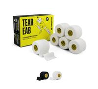 6 Rouleaux - SPORTTAPE Déchirable EAB - 5 cm x 4,5 m - Blanc | Bande élastique adhésive déchirable | Bande pouce haltérophilie | Rugby & foot | Strapping poignet, cheville & oreille