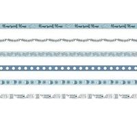 6 Rubans Cosy Xmas Imprimés - 1 Cm X 1 M