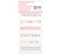 Artemio – Rubans – Baby Girl – 1 cm x 1 m – Lot de 6