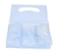 6 - Sac de glaçons en grille pour refroidir les bouteilles de vin et de bière, refroidisseur de boissons portable en PVC au design transparent, sac de rangement pliable pour