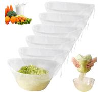 6 sacs à fromage en nylon de 15, 2 x 20, 3 cm, réutilisables, pour égoutter les légumes, le lait de soja, les farces à raviolis