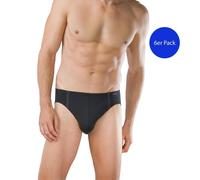 6 Schiesser Hommes Slips Supermini Men Brief Basic Slip - Noir