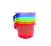 6 seaux colorés translucides