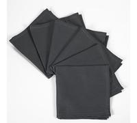 6 serviettes de table de couleur unie en coton 100 % cm, 42 x 42 cm, taille finie pour mettre tout type de table