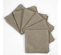 6 serviettes de table de couleur unie en coton 100 % cm, 42 x 42 cm, taille finie pour mettre tout type de table