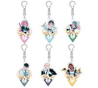 6 Set Alien Stages Porte Clés Jeux Figurine Cosplay Accessoires Mignon Acrylique Keychain Merch