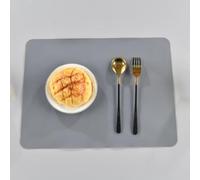 6 Set de Table Vintage 40x30cm, sous Assiette Moderne Rectangulaire Étanche Silice Gris Foncé