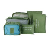 6 Set Packing Cubes, Travel Storage Bags Luggage Organizer Bags Suitcase Packing Organizer Travel Packing Cubes Set Suitcases Bags (Green)