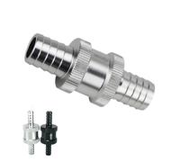 6 Size 4MM / 6MM / 8MM / 10MM / 12MM / 16MM Non Return One Way Fuel Check Valve Aluminum Alloy Petrol Diesel PQY-FCV(8mm Black)