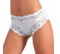 6 Slips Femme Jadea Coton Stretch avec Inserts en Dentelle Avant - 742 x6