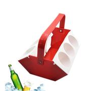 6 Slot Drink Rack - Beer Travel Drink Carrier, Portable Ďrink Holder With Handle, Insulated Ice Compartment Cooler Storage Box, Outdoor Travel Camping Fishing Hiking Backpacking Sports Garden