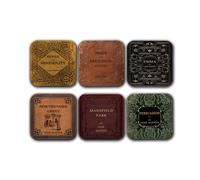 6 sous-verres avec les romans complets de Jane Austen Six sous-verres pour tasses caf