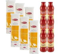 6 Spaghetti Granoro (500g) + 6 Purée de Tomates Mutti (700g) | OFFRE SPÉCIALE Coffret | Spécialité Italienne
