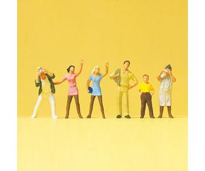 6 Spectateurs-HO 1/87-PREISER 14076