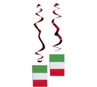 6 spirales en métal avec drapeau Italie