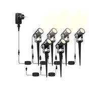 : 6 spots de jardin en aluminium avec LED COB et piquet de terre, 850 lm, 12 W