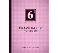 6 Squares Per Inch Graph Paper Notebook - Pink Series | Ultra-Fine Grid for Advanced Math, STEM & Technical Precision: High-Density Pink Graph ... Analysis & Exact Design Work | 6 SPI Grid