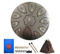 6" Steel, 11-Note G Tone with Bag & Mallets - Perfect Relaxing Gift for Beginners & Families (Silver)