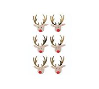 6 Stickers 3D - Rennes de Noël