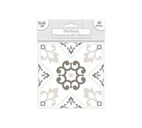 6 stickers carreaux de ciment Blanc 15 x 15 cm G