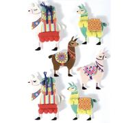 6 Stickers Lama Effet 3d - 60