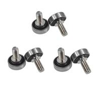 6-Stk Schubladenlager Schubladenrolle 22mm (Φ22-M8x15-4,Edelstahl 1.4125) | Schraubenmaterial Edelstahl A2,Wasserdicht und korrosionsbeständig