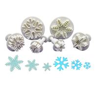 6 Stück Fondant Ausstecher Set,6Pcs Flocon de Neige Gâteau Modelage Outils Emporte Emporte Piece Patisserie Noel Moule Flacon de Neige pour décoration de gâteaux, biscuits, pour pâte à sucre