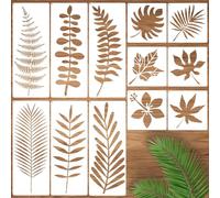6 Stück tropische Blatt-Schablonen, Monstera- und Palmblatt-Zeichenvorlagen, wiederverwendbare Malschablonen, große Pflanzenschablonen für Wanddeko, DIY-Basteln