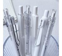 6 stylos neutres simples avec encre noire de 0,5 mm à haute valeur esthétique et séchage rapide pour l"écriture et la résolution de problèmes des étudiants Taille UniqueABS